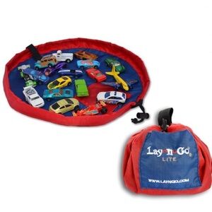 NEW* Lay and Go Red Activity Mat Carryall Portable Toy Storage Legos Makeup